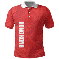 Custom Hong Kong Rugby 2026 Polo Shirt Go Dragon Red Version