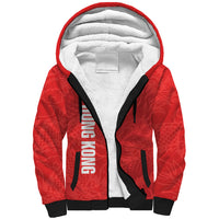 Custom Hong Kong Rugby 2026 Sherpa Hoodie Go Dragon Red Version