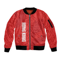 Custom Hong Kong Rugby 2026 Sleeve Zip Bomber Jacket Go Dragon Red Version