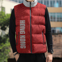 Custom Hong Kong Rugby 2026 Sleeveless Puffer Jacket Go Dragon Red Version