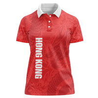 Custom Hong Kong Rugby 2026 Women Polo Shirt Go Dragon Red Version
