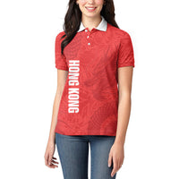 Custom Hong Kong Rugby 2026 Women Polo Shirt Go Dragon Red Version