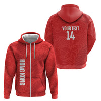 Custom Hong Kong Rugby 2026 Zip Hoodie Go Dragon Red Version