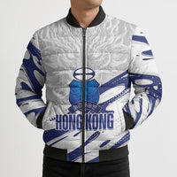 Custom Hong Kong Rugby 2026 Bomber Puffer Jacket Go Dragon White Version