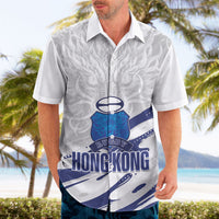 Custom Hong Kong Rugby 2026 Hawaiian Shirt Go Dragon White Version