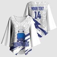 Custom Hong Kong Rugby 2026 Kimono Sleeve Blouse Go Dragon White Version
