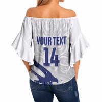 Custom Hong Kong Rugby 2026 Off Shoulder Wrap Waist Top Go Dragon White Version