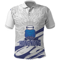 Custom Hong Kong Rugby 2026 Polo Shirt Go Dragon White Version