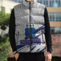 Custom Hong Kong Rugby 2026 Sleeveless Puffer Jacket Go Dragon White Version