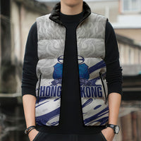 Custom Hong Kong Rugby 2026 Sleeveless Puffer Jacket Go Dragon White Version
