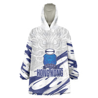 Custom Hong Kong Rugby 2026 Wearable Blanket Hoodie Go Dragon White Version