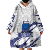 Custom Hong Kong Rugby 2026 Wearable Blanket Hoodie Go Dragon White Version