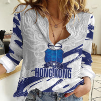 Custom Hong Kong Rugby 2026 Women Casual Shirt Go Dragon White Version