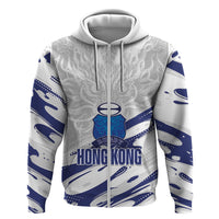 Custom Hong Kong Rugby 2026 Zip Hoodie Go Dragon White Version