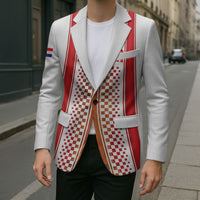 Custom Croatia Football 2026 Blazer Hrvatska Checkerboard Trophy Style