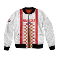 Custom Croatia Football 2026 Bomber Jacket Hrvatska Checkerboard Trophy Style