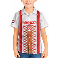 Custom Croatia Football 2026 Hawaiian Shirt Hrvatska Checkerboard Trophy Style