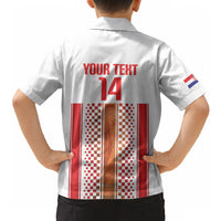 Custom Croatia Football 2026 Hawaiian Shirt Hrvatska Checkerboard Trophy Style