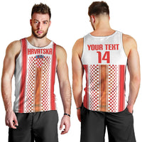Custom Croatia Football 2026 Men Tank Top Hrvatska Checkerboard Trophy Style