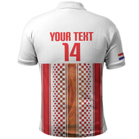 Custom Croatia Football 2026 Polo Shirt Hrvatska Checkerboard Trophy Style