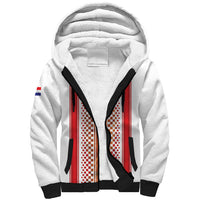 Custom Croatia Football 2026 Sherpa Hoodie Hrvatska Checkerboard Trophy Style