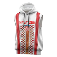 Custom Croatia Football 2026 Sleeveless Hoodie Hrvatska Checkerboard Trophy Style