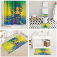 Brazil Football 2026 Bathroom Set Canarinho Mascot Bate no Peito