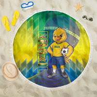 Brazil Football 2026 Beach Blanket Canarinho Mascot Bate no Peito