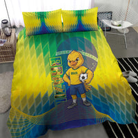 Brazil Football 2026 Bedding Set Canarinho Mascot Bate no Peito