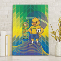 Brazil Football 2026 Canvas Wall Art Canarinho Mascot Bate no Peito