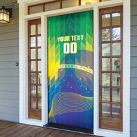 Custom Brazil Football 2026 Door Cover Canarinho Mascot Bate no Peito