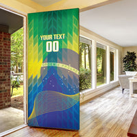 Custom Brazil Football 2026 Door Cover Canarinho Mascot Bate no Peito