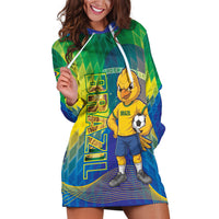 Custom Brazil Football 2026 Hoodie Dress Canarinho Mascot Bate no Peito