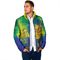 Custom Brazil Football 2026 Padded Jacket Canarinho Mascot Bate no Peito