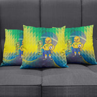 Brazil Football 2026 Pillow Cover Canarinho Mascot Bate no Peito
