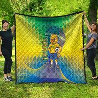 Brazil Football 2026 Quilt Canarinho Mascot Bate no Peito