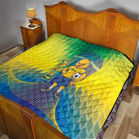 Brazil Football 2026 Quilt Canarinho Mascot Bate no Peito