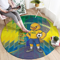 Brazil Football 2026 Round Carpet Canarinho Mascot Bate no Peito