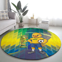 Brazil Football 2026 Round Carpet Canarinho Mascot Bate no Peito