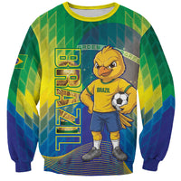 Custom Brazil Football 2026 Sweatshirt Canarinho Mascot Bate no Peito