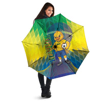 Brazil Football 2026 Umbrella Canarinho Mascot Bate no Peito