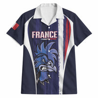 Custom France Football 2026 Hawaiian Shirt Allez Les Bleus Flag Brush Style