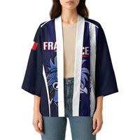 Custom France Football 2026 Kimono Allez Les Bleus Flag Brush Style