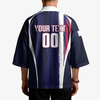 Custom France Football 2026 Kimono Allez Les Bleus Flag Brush Style
