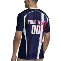 Custom France Football 2026 Rugby Jersey Allez Les Bleus Flag Brush Style