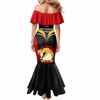 Papua New Guinea Rugby Mermaid Dress Port Moresby Vipers PNG Polynesian Pattern - Wonder Print Shop