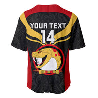 Custom Papua New Guinea Rugby Baseball Jersey Port Moresby Vipers PNG Polynesian Pattern - Wonder Print Shop