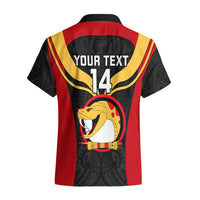 Custom Papua New Guinea Rugby Hawaiian Shirt Port Moresby Vipers PNG Polynesian Pattern - Wonder Print Shop