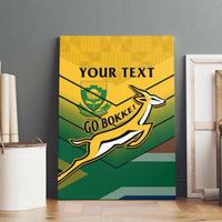 Custom South Africa Rugby Canvas Wall Art Springboks Go Champions African Pattern - Wonder Print Shop