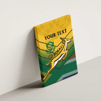 Custom South Africa Rugby Canvas Wall Art Springboks Go Champions African Pattern - Wonder Print Shop